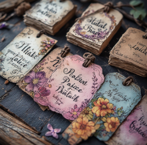 Vintage Apothecary Flower DIY Label Set