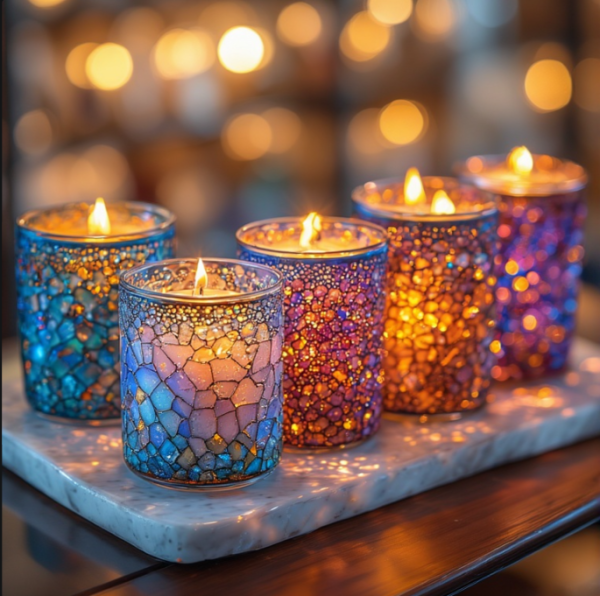 Stained Glass Ethereal Candle