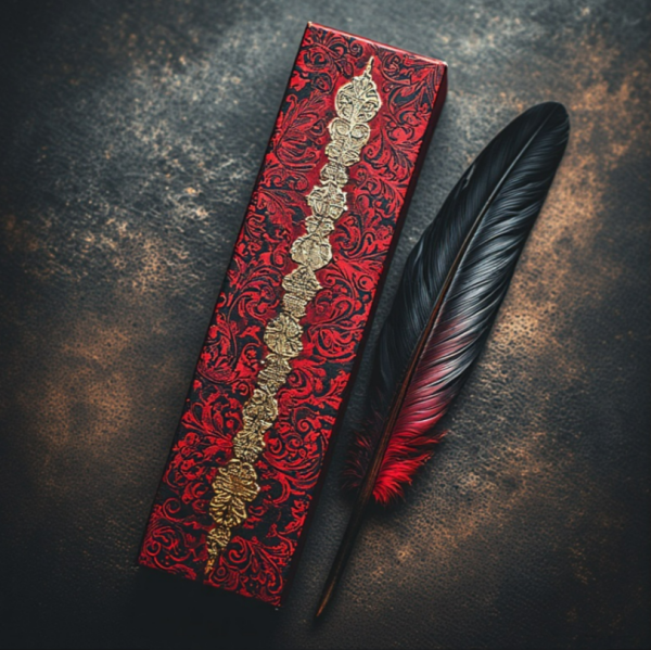 Dark Red Feather Quill
