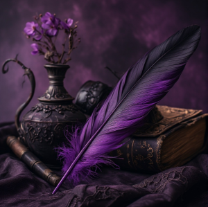Mystical Purple Feather Quill