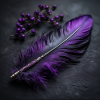 Mystical Purple Feather Quill