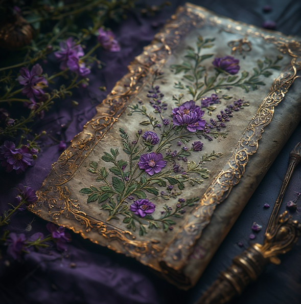 Elegant Double -Side Flower Scroll