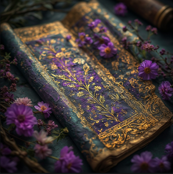 Elegant Double -Side Flower Scroll