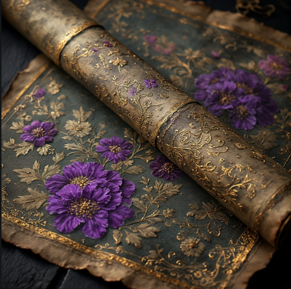 Elegant Double -Side Flower Scroll