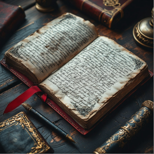 Gothic Vampire Red leather journal