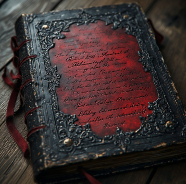 Gothic Vampire Red leather journal