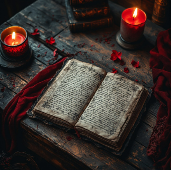 Gothic Vampire Red leather journal